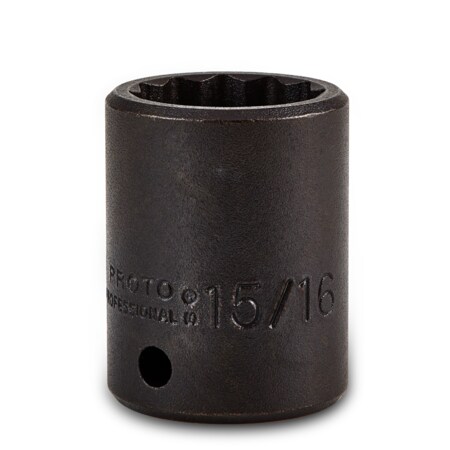 Proto J7430 1/2-Inch Drive Impact Socket, 15/16-Inch, 12 Point J7430